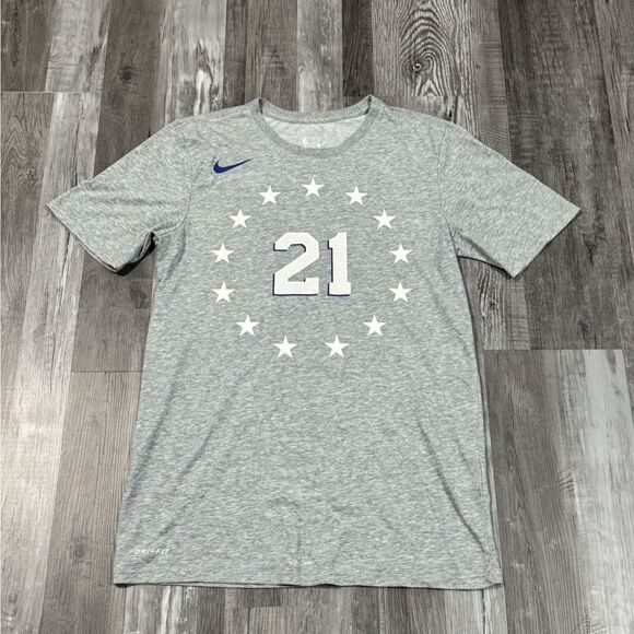 Size S - Nike NBA Philadelphia 76er's #21 Joel Embiid Men's City Edition Tshirt - Picture 1 of 3